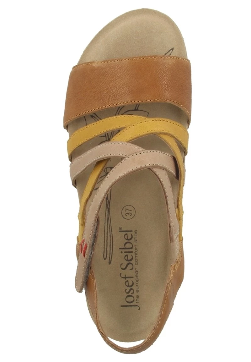 Josef Seibel NATALYA 10 Sandales Compensées Camel Multi (78810 192 242) Femme 4 Josef Seibel NATALYA 10 Sandales Compensées Camel Multi (78810 192 242) Femme – Image 2