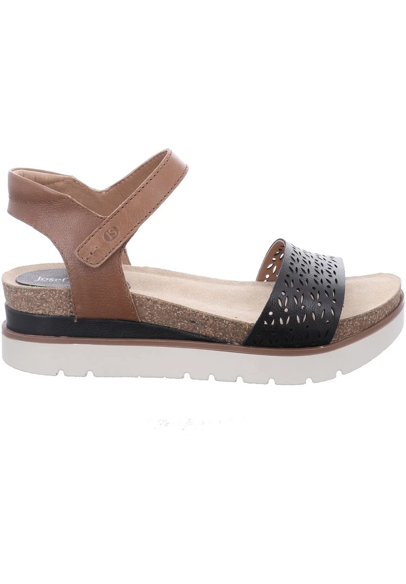 Josef Seibel Femme Sandales à Plateforme Schwarz Kombi 9 Josef Seibel Femme Sandales à Plateforme Schwarz Kombi – Image 7