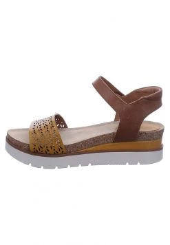 Josef Seibel Femme Sandales à Plateforme Gelb Kombi