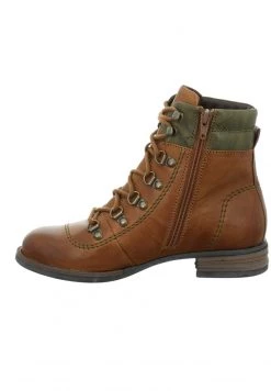 Josef Seibel Femme Bottines à Lacets Cognac Kombi