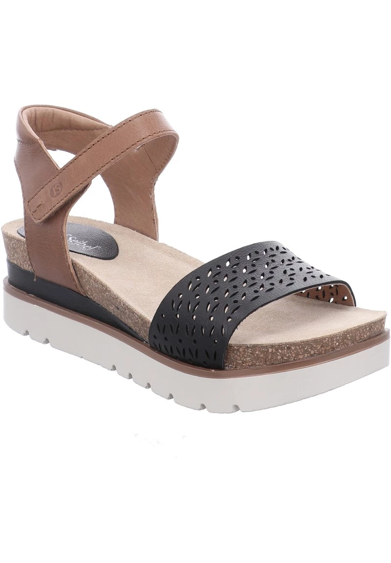 Josef Seibel Femme Sandales à Plateforme Schwarz Kombi 4 Josef Seibel Femme Sandales à Plateforme Schwarz Kombi – Image 2