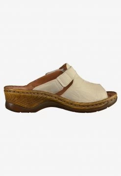 Josef Seibel Mules à Talons White Femme -Pas Cher Josef Seibel Boutique 488c7e7d14034dd69f021579e654d489