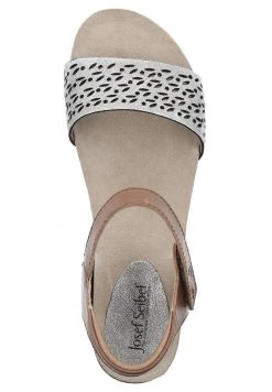 Josef Seibel Sandales à Plateforme Platin Kombi Femme -Pas Cher Josef Seibel Boutique 96123b54397a4264a2e5470a78c68218