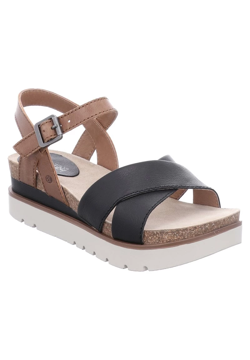 Josef Seibel Sandales Schwarz Kombi Femme 4 Josef Seibel Sandales Schwarz Kombi Femme – Image 2